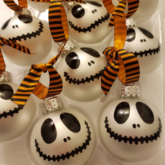 Jack Skellington Mini Ornament Set 10 Pc Christmas - Picture 3 of 4